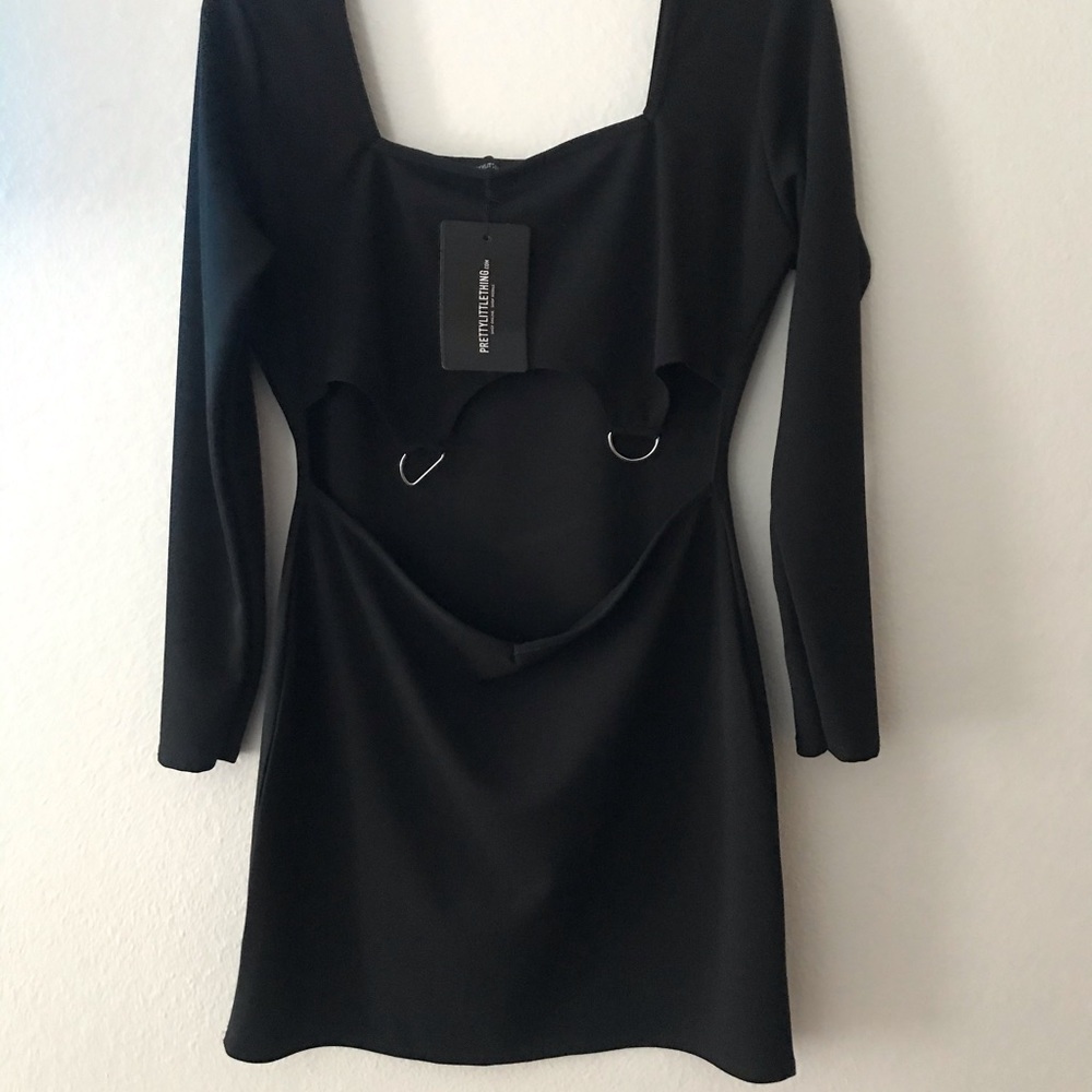 Pretty Little Thing black mini dress